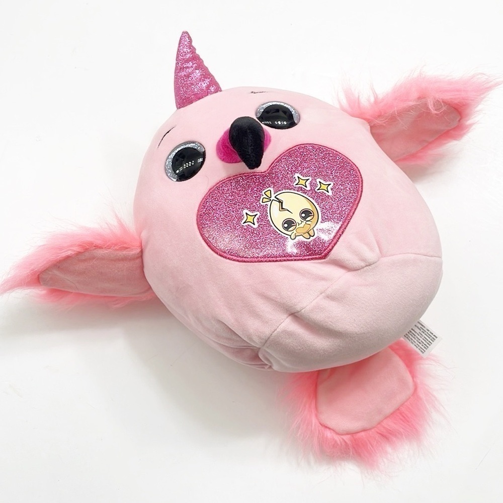Flamingo unicorn stuffed animal pillow